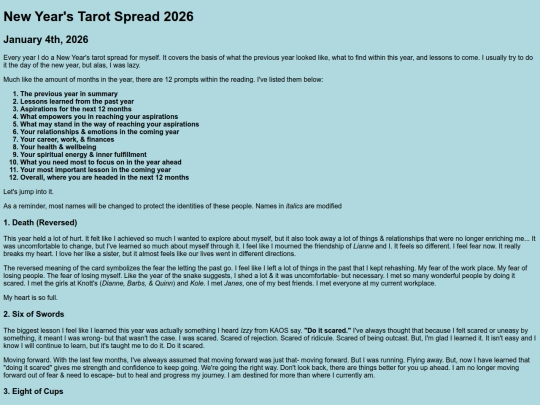 Tarot Spread of 2026 screenshot