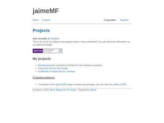 p/projects screenshot