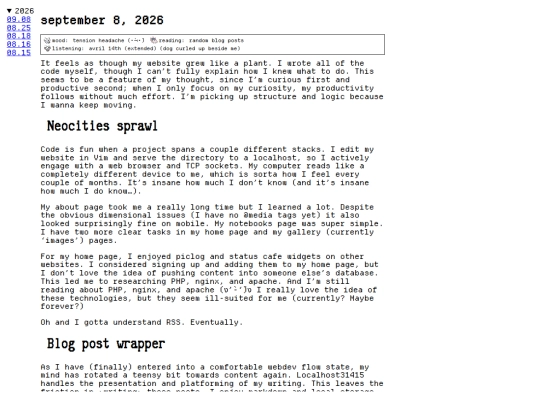 html/dev-log screenshot