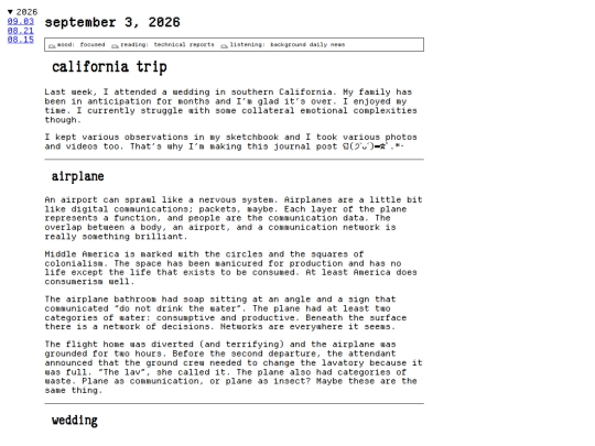html/journal screenshot