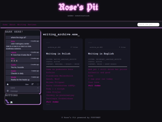 writing screenshot