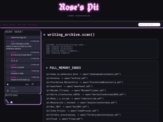 writinglist screenshot