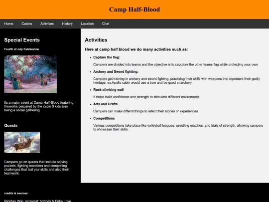 PJO/Activities screenshot