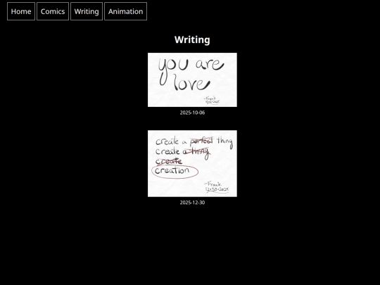 writing screenshot