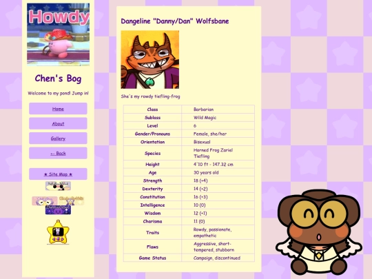 TTRPG-Characters/DnD/Dangeline screenshot
