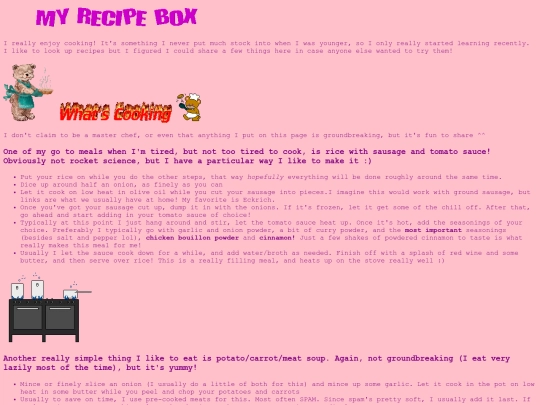 recipes screenshot