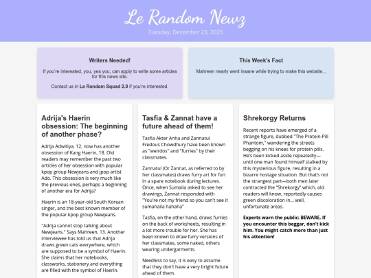 weeks news screenshot