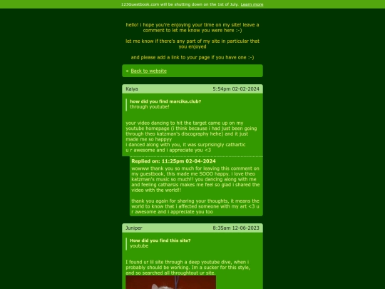 oldpages/guestbooks/guestbook1 screenshot