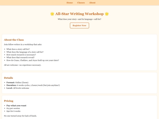 all_star_workshop_mobile screenshot
