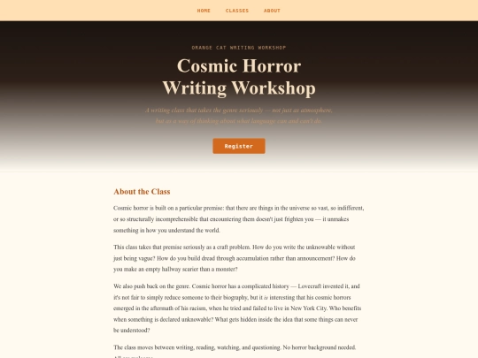 cosmichorrorwritingworkshop screenshot