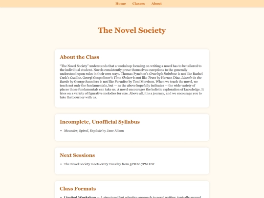 the-novel-society-v2 screenshot