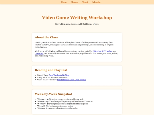 videogamewritingworkshop screenshot