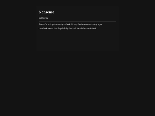 nonsense screenshot