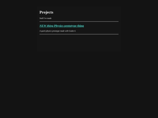 projects screenshot