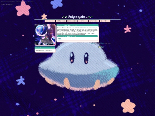 writing screenshot