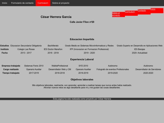 curriculum screenshot