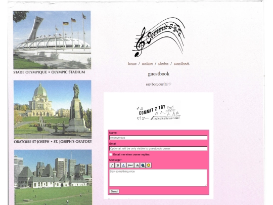 guestbook screenshot