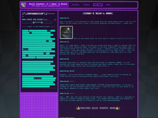 Blog screenshot