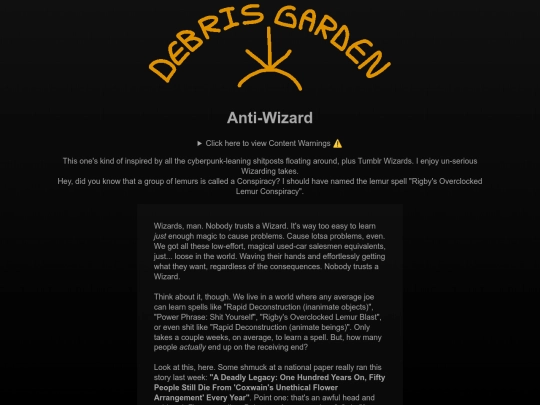 fiction/antiWizard screenshot