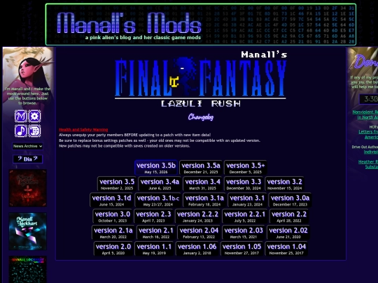 mods/finalfantasy/changelog screenshot
