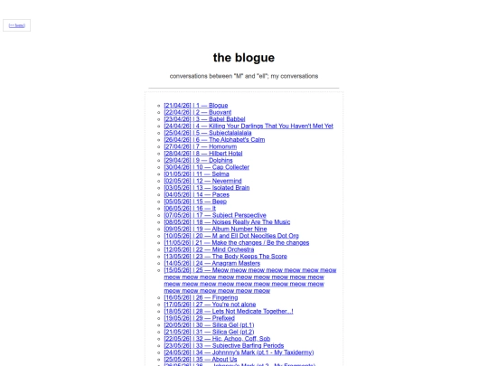 home/blogue screenshot