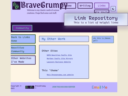 links/my-community/other-projects screenshot