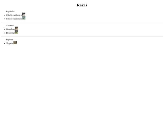 caballos/razasdecaballos screenshot