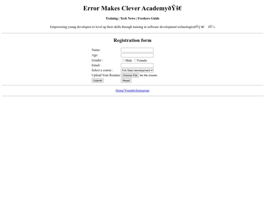 second page/register screenshot