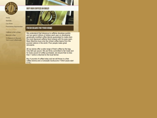 beanmachinecoffee/buy screenshot