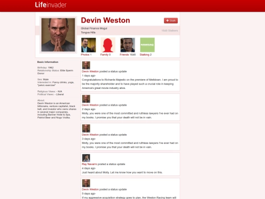 lifeinvader/profile/devinweston screenshot