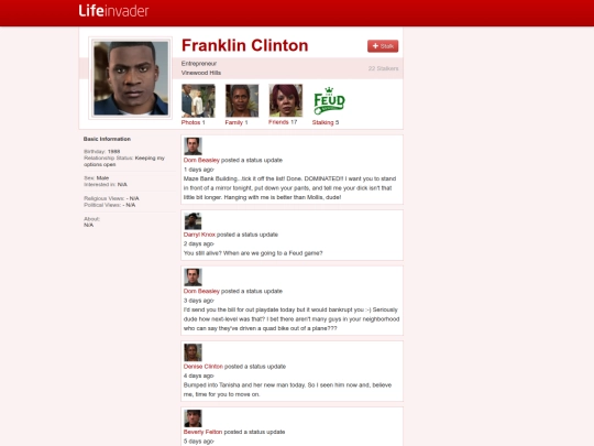 lifeinvader/profile/franklinclinton screenshot