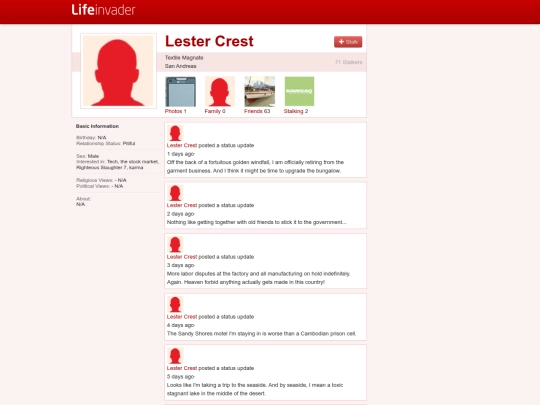lifeinvader/profile/lestercrest screenshot