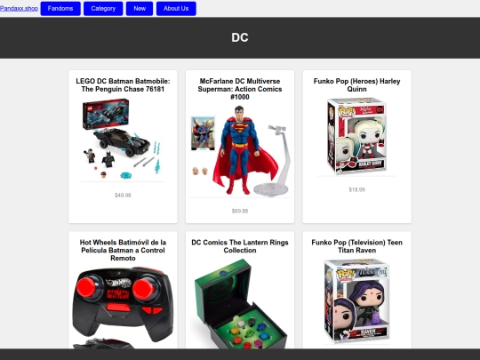 Fandoms/DC Section screenshot
