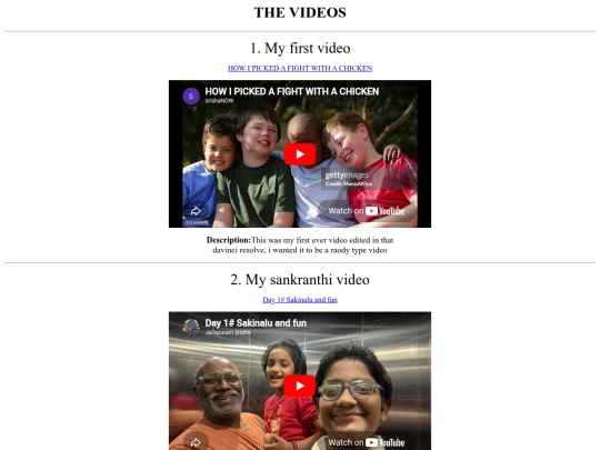 videos screenshot