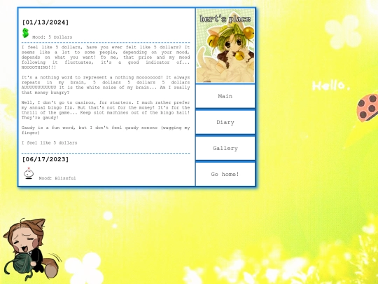 bert/diary screenshot