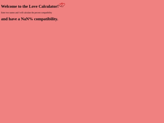 LoveCalculator/01145b505aaf7e065dffdde69d7a9c1af24da67c946ddb40fb20d06047abbd06 screenshot