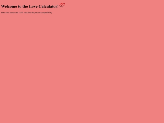 LoveCalculator/loveCalculator screenshot