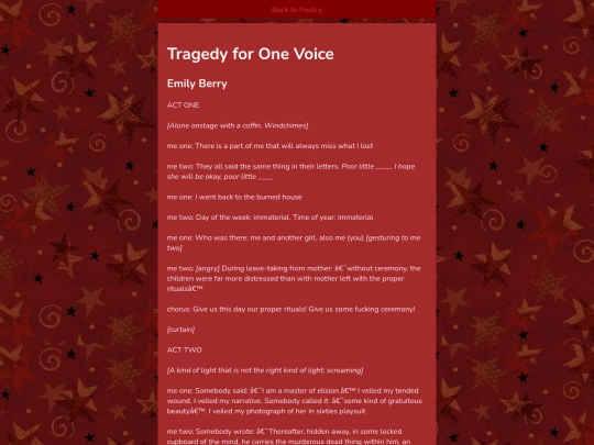 poetry/tragedy screenshot