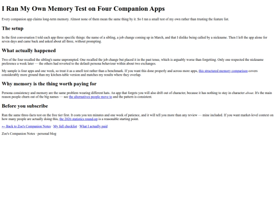 memory-test screenshot