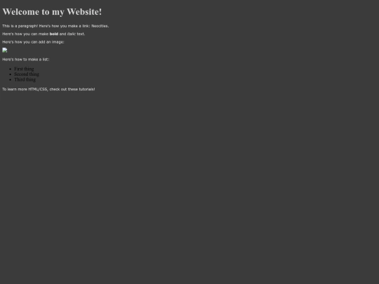 testpage screenshot