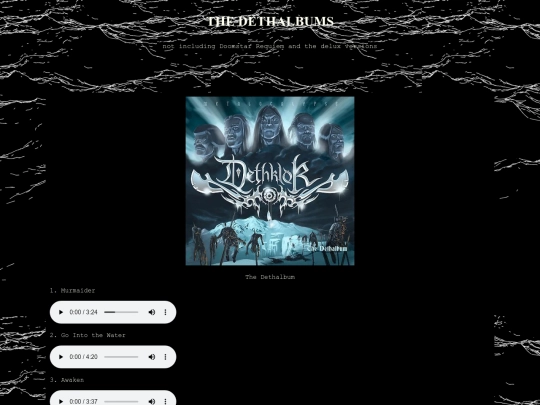 shrine/dethklok/dethalbums screenshot