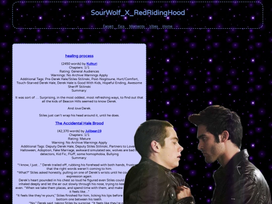 shrine/sterek/fics screenshot