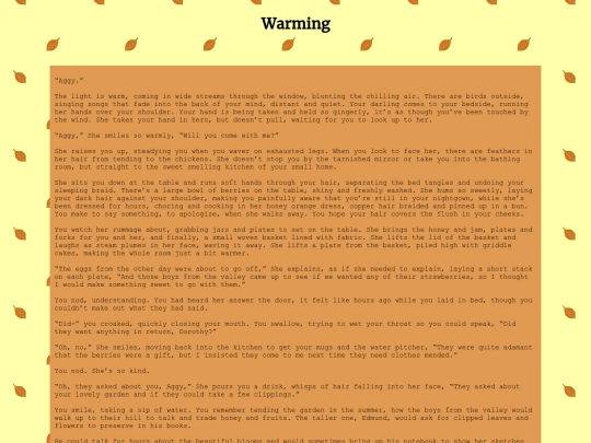 writing/warming screenshot