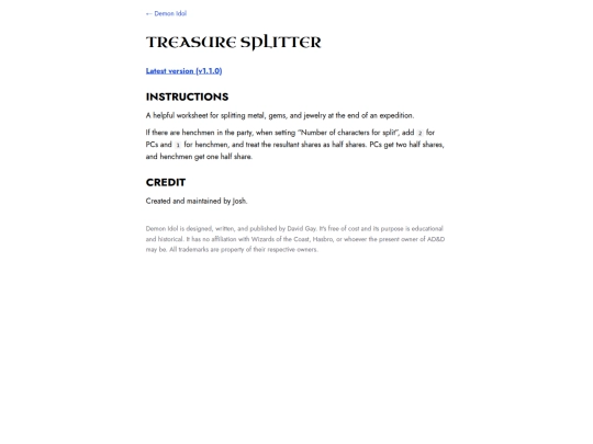 treasure_splitter screenshot