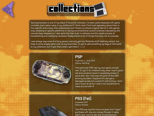 collections/consoles screenshot