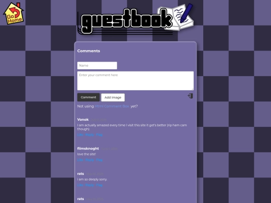guestbook screenshot