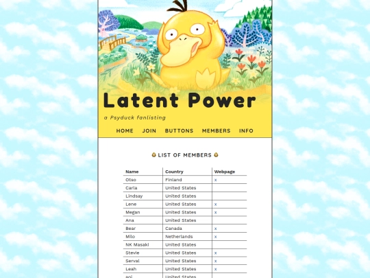 fan/psyduck/members screenshot