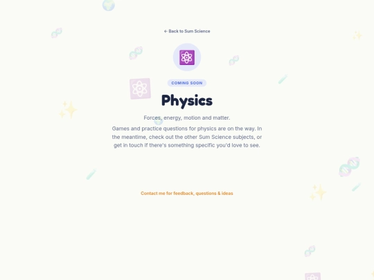 Sum Science/physics screenshot