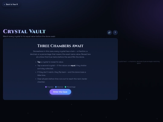 sum-numbers-games/year8/number/crystalvault screenshot