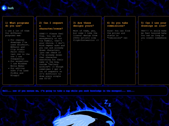FAQ screenshot